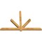 Ekena Millwork Kennewick Rough Sawn Timber Gable Bracket, Western Red Cedar, 84"W x 56"H x 4"D x 4"F, 16/12 Pitch GBW084X56X0404KEN00RWR - alternate 4